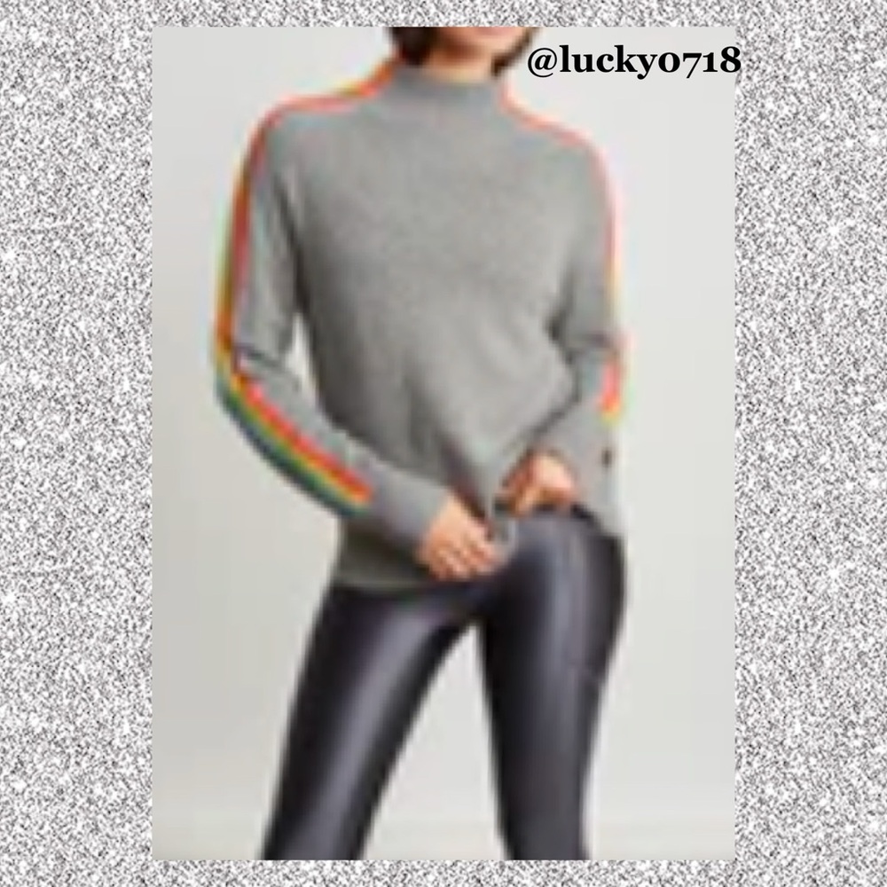 Chinti & Parker NWT Ripple Gray Marli Multi Wool & Cashmere Sweater Sz S
